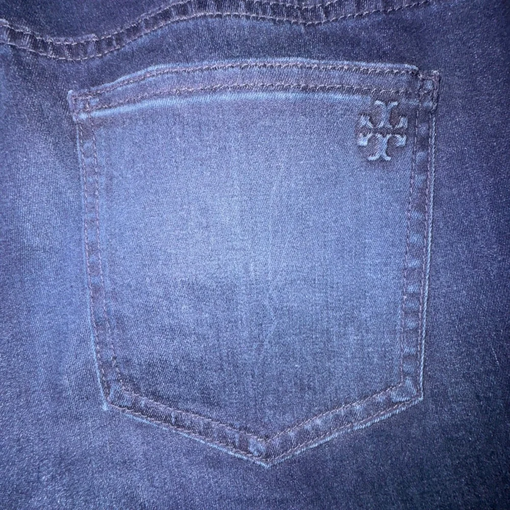 Tory Burch Women's 29 Legging Jeans Dark‎ Wash Indigo Skinny Stretch Denim